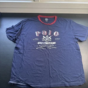 Polo Ralph Lauren NAVY Men's Logo T-Shirt Size Larger Bleecker - Picture 1 of 5