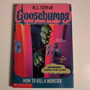 Goosebumps #46 How To Kill A Monster R.L. Stine 1st Print w/ Cards & Bookmark - Picture 1 of 11