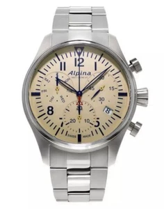 Alpina Men's Startimer Pilot Chronograph Quartz 42mm Watch Al-371bg4s6b - Picture 1 of 8