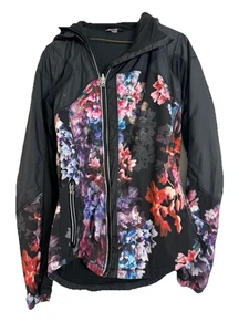 Lululemon Run Get Up And Glow Jacket Spring Has Sprung Multi Black Size 2 - Picture 1 of 6