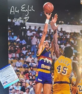 Alex English Denver Nuggets Signed 11x14 Pic PSA Autograph Photo HOF 97 - Picture 1 of 1