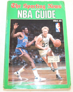 The Sporting News 1984-85 NBA Basketball Official Media Guide Larry Bird Cover