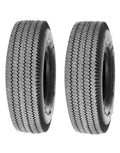Pack of 2, Deli Tire 4.10/3.50-5, Sawtooth, 4 Ply, Tubeless, Lawn Garden Tires - Picture 1 of 1