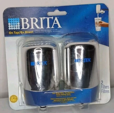 Brita 2 Pack On Tap Faucet Replacement Filters Models FF-100 and OPFF-100 NEW - Image 1 of 4