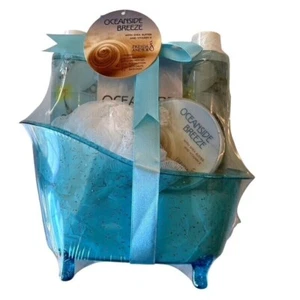 Freida Joe Tropical Oceanside Breeze Spa Set de Regalo Cuerpo de Baño en Elegante Bañera Azul - Imagen 1 de 9