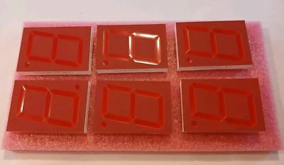 6 STÜCK - 7 Segment LED Anzeige  rot Typ: OS23011BUHR-32 / 50x70 mm NEU - Bild 1 von 4