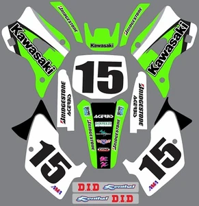Graphic Kit for 1994-1998 Kawasaki KX250 KX 250 KX 250 Decals Custom - Foto 1 di 1