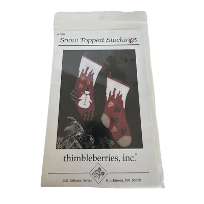 Snow Topped Stockings Pattern Thimbleberries Inc. 25" Long Christmas Holiday - Image 1 of 4