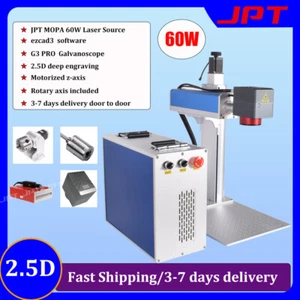 2.5D JPT M7 Mopa 60W Fiber Laser Engraver Laser Marking Machine For Metal EZCAD3 - Picture 1 of 13