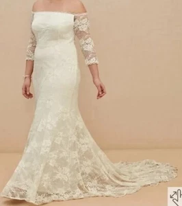 Schulterfreies Brautkleid Meerjungfrau Glitzer Neu mit Etikett - Bild 1 von 6