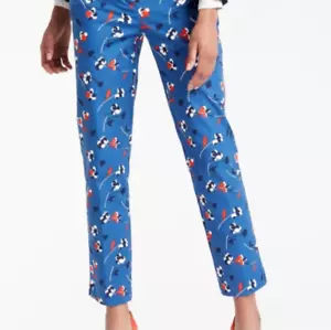 Boden Richmond pantaloni alla caviglia stampa floreale taglia 10 blu rosso T0113 davanti piatto - Foto 1 di 12