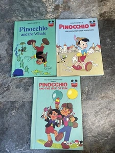 Lot of 3 Disney Wonderful World of Reading books (Hardcover, Vintage) Pinocchio - Bild 1 von 11