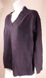 Suéter cuadrado de mezcla de lana tejido suave cuello en V azul marino GAP para mujer talla S - Imagen 1 de 5