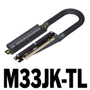 ADT-Link PCIe 4.0 x16 Riser Cable Cord Double reverse side bend Cable PCI-E 30CM - Picture 1 of 20