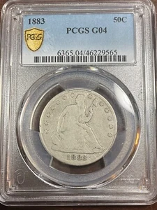 PCGS G04 1883 SEATED HALF DOLLAR SCARCE DATE - Picture 1 of 3
