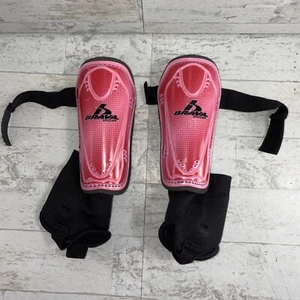 Brava Soccer Youth Shin Guards Stirrup Style Pink XS for Height 3'-11" to 4'-7" - Picture 1 of 7