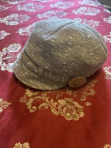 PETER GRIMM BROWN TWEED NEWSBOY WOOL HAT CAP WOMEN'S MEDIUM - Picture 1 of 4