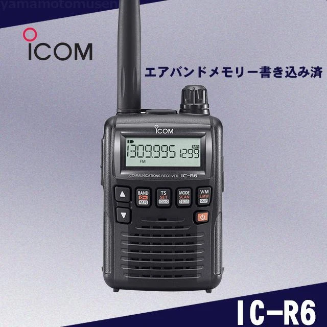 Ricevitore portatile Icom IC-R6 0 1-1309 995 MHz banda larga nuovo
