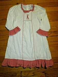 Smocked Threads Cecil and Lou "K" Ruffle Gown/Pajamas Size 5  - Picture 1 of 6