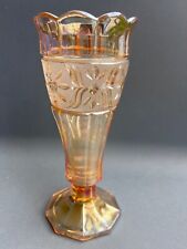 Carnivalglas Vase Pressglas  irisierend Gold-Gelb Marigold  Jeanette Glas
