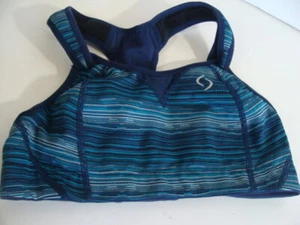 Rebound Racer Sports Bra 32 B Moving Comfort Blue Racerback pre owned - Picture 1 of 7