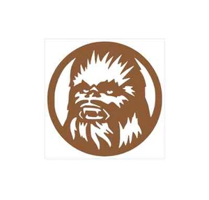 4"x4" Chewbacca Circle - Star Wars Vinyl Decal Sticker Chewie Rebel Jedi Phone - Picture 1 of 4
