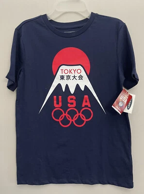 Summer Olympics Team USA T-Shirt | Tokyo 2020 | Old Navy Boys L 10-12  | Mt Fuji Foto 1 de 3