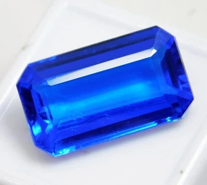 Pietra Preziosa Sciolta 18,60 Ct Tanzania Blu Naturale Taglio Smeraldo "Certificata" - Foto 1 di 6