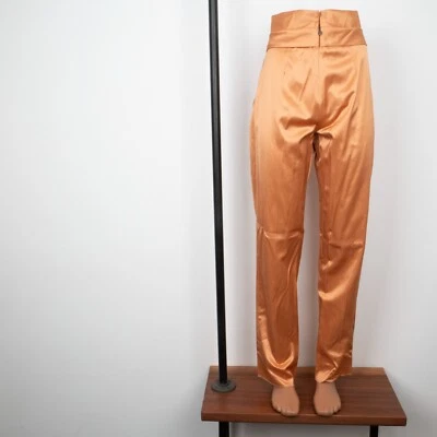 JUST CAVALLI Mujer Vestido Cintura Alta Naranja Viscosa Pantalones Talla 48/XL Foto 1 de 4