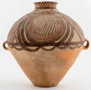 Rare Neolithic Period Clay Pot - Ancient Painted Pottery - 9.45in - Picture 1 of 3