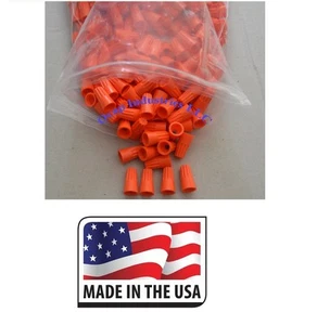 (100) Orange Screw-On Nut Wire Connector P3 Barrel UL Listed 22-14 AWG USA - Picture 1 of 3
