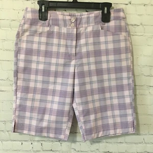 Pantalones Cortos de Golf Callaway Para Mujer 8 Rosa Cuadros Elastizados Rendimiento Caminar Activamente - Imagen 1 de 10