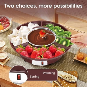 Electric Fondue Pot Sturdy Detachable Serving Tray for Festival Wedding Home - Picture 1 of 7