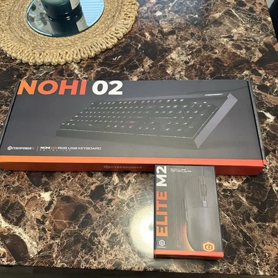 Cyberpower PC Play Ready Gaming Keyboard and Elite M2 RGB USB Wired Mouse In Box - Image 1 of 4