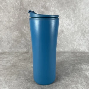 Aladdin Thermo eCycle Reise Kaffeebecher Tasse 16 Unzen blau türkis mit Klappdeckel - Bild 1 von 10