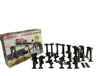 Juego de vías de tren caballete graduado Lionel #6-2110 escala O O27 completo marrón Foto 1 de 4