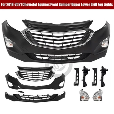 For 2018-2021 Chevrolet Chevy Equinox Front Bumper Upper Lower Grill Fog Lights - Image 1 of 4
