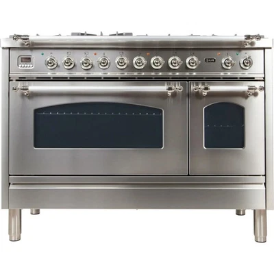 Ilve Nostalgie Collection UPN120FDMPIX 48 In Freestanding Natural Gas Dual Fuel - Image 1 of 4