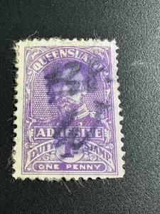 Queensland, Stamp One Penny 1913 Adhesive Duty Tax Stamp Used - Picture 1 of 2