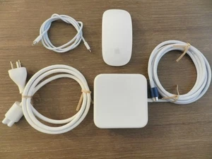 Genuine Used OEM Apple 24" iMac M1 M3 143W Power Adapter (Blue) A2290 and Mouse - Bild 1 von 6