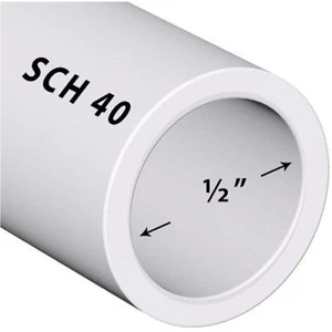 VENTRAL Landschaft PVC Rohr Sch40 1/2 Zoll (0,5) weiß Sonderlänge - Bild 1 von 5