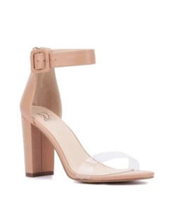 New York & Company Single Band Heel - Nude and Clear - Size 10 - Picture 1 of 5