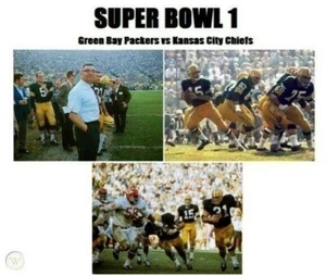 Super Bowl 1 Green Bay Packers vs Kansas City Chiefs DVD classico - Foto 1 di 1