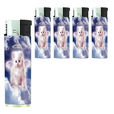 Angel Kitten Y2k Lighters Set of 5 Electronic Refillable Butane - Image 1 of 4