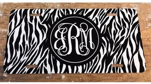 Monogram License Plate Zebra Personalized Car Tag New - Bild 1 von 2