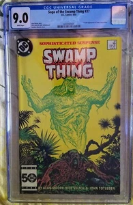 SWAMP THING #37, junio 1985. CGC 8,5. Páginas blancas. 1ª aplicación completa de John Constantine. - Imagen 1 de 1