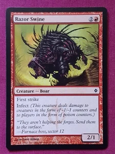 Magic The Gathering NEW PHYREXIA RAZOR SWINE red card MTG - Imagen 1 de 2