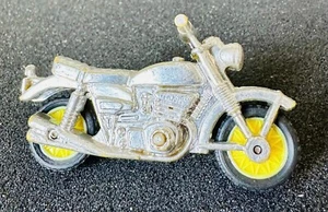 Vintage Chrome Motorcycle Small Bike Unbranded Toy Made In Hong Kong 1/64 - Picture 1 of 8