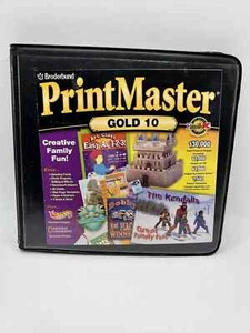 PrintMaster Gold 10 Very Good CDs Broderbund Software Windows 95 98 PC Desktop - Picture 1 of 1
