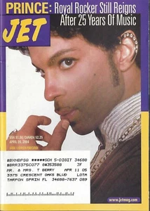 PRINCE ROYAL ROCKER STILL REIGNS AFTER 25 YEARS OF MUSIC 4 26, 2004 JET MAGAZINE - Picture 1 of 3